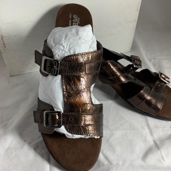 New Helle Comfort German bronze leather sandals 11 - Picture 2 of 8